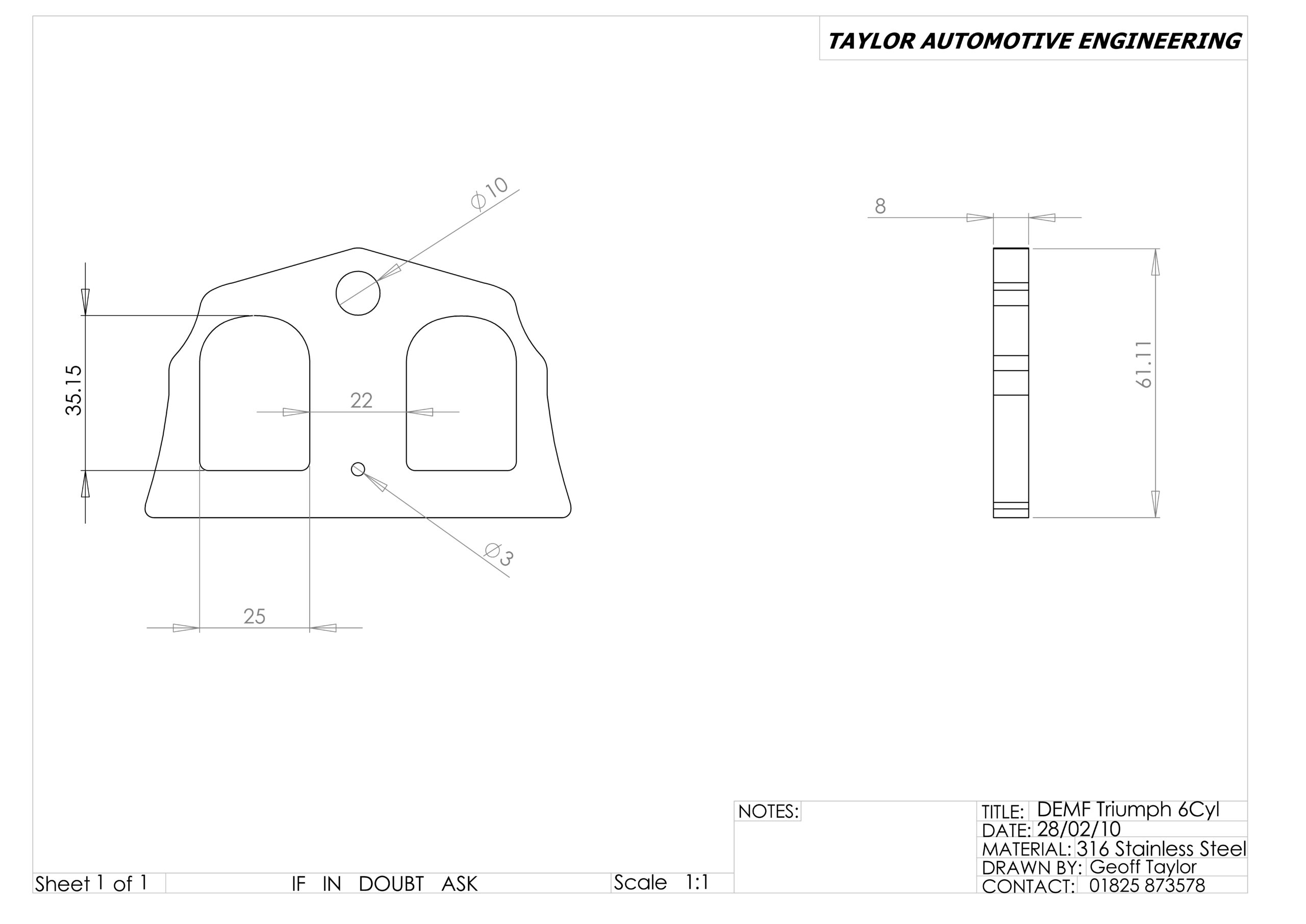 Triumph TR6 exhaust flanges, GT6, Vitesse, Marcos, TVR - Image 5