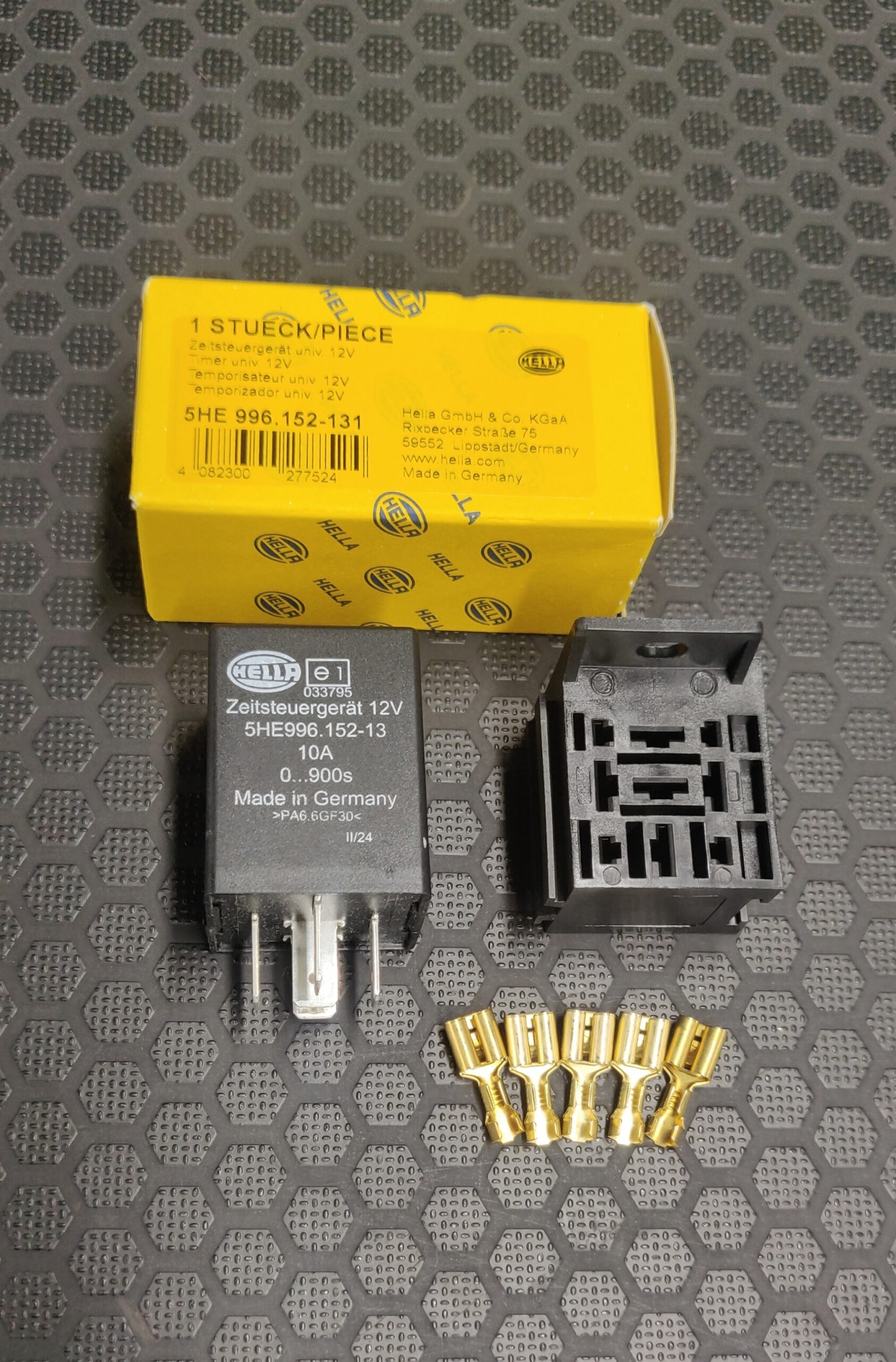 Hella Timer Relay 5HE 996 152-131 with mounting base