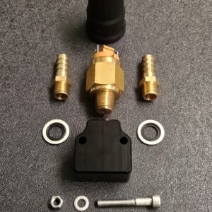 Vacuum Switch T piece KIT 6mm Hose Tails, 1/4 BSPT, M12 x 1.5 Threads