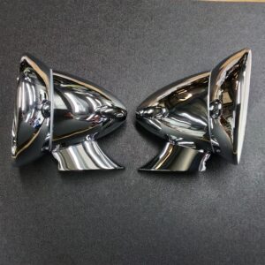 Ford GT40 Bullet Racing Door Mirrors - Chrome - PAIR