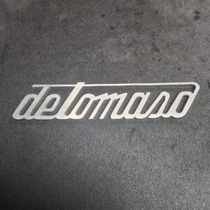 De Tomaso Aluminium Workshop Sign / Car Badge / Logo
