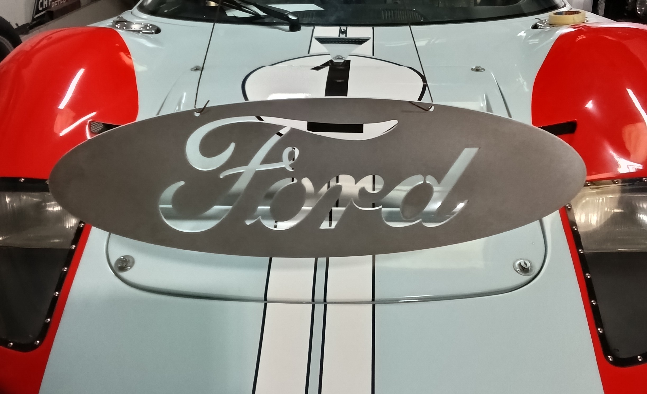 Ford Oval Workshop Sign- Wall Mounted Aluminium UNPAINTED
