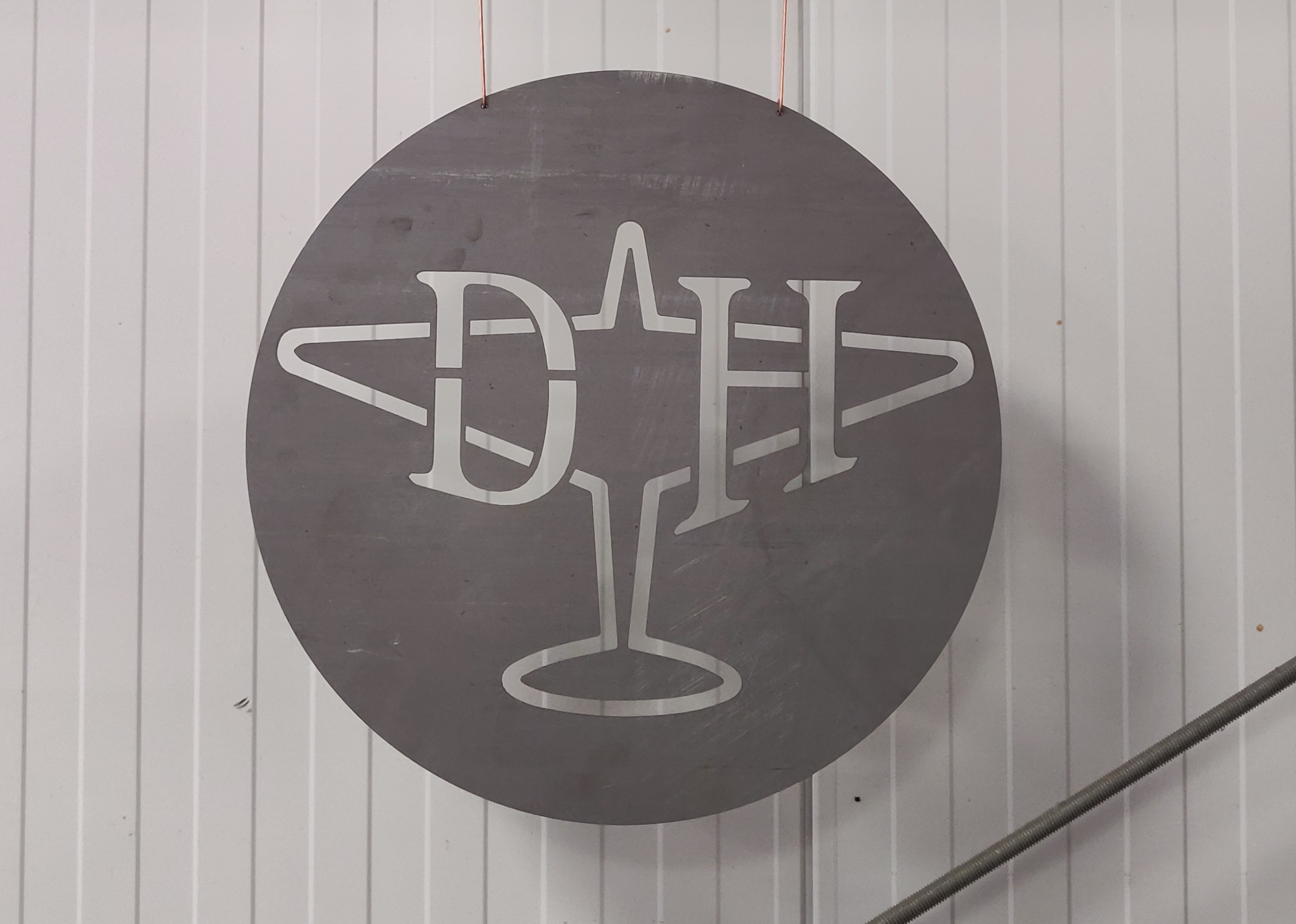 De Havilland Aluminium Wall Sign/Logo