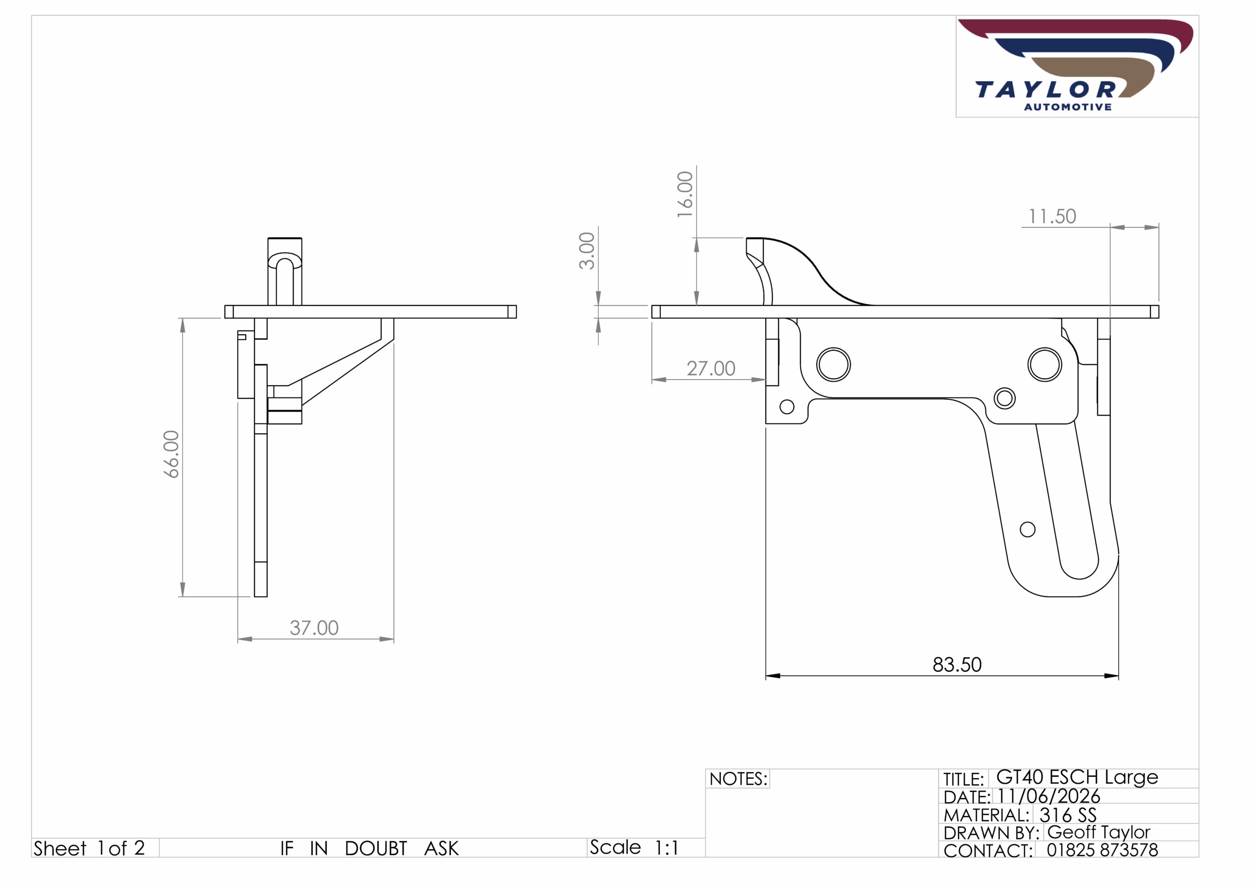 GT40 Gear Lever Escutcheon plate with flip reverse lock out - GT0029 - Image 8