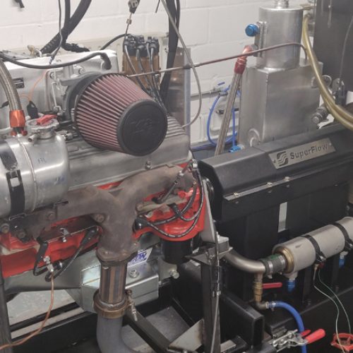 Corvette Rochester Fuel injection on the dyno (2)