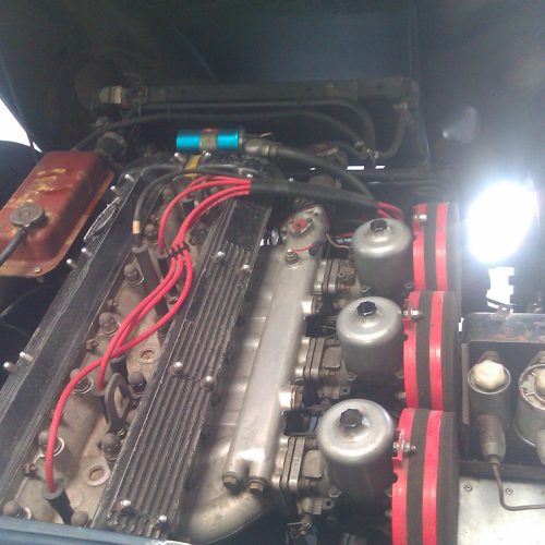 Realm Jaguar D-Type Engine bay before pictures 3