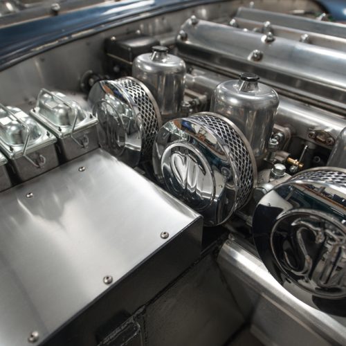 Realm Jaguar D-Type fuel injected engine bay fully restored